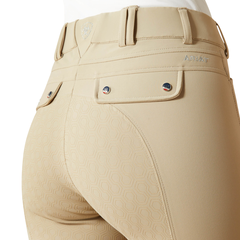 Ariat Tri Factor Grip Full Seat Breeches in Tan-3
